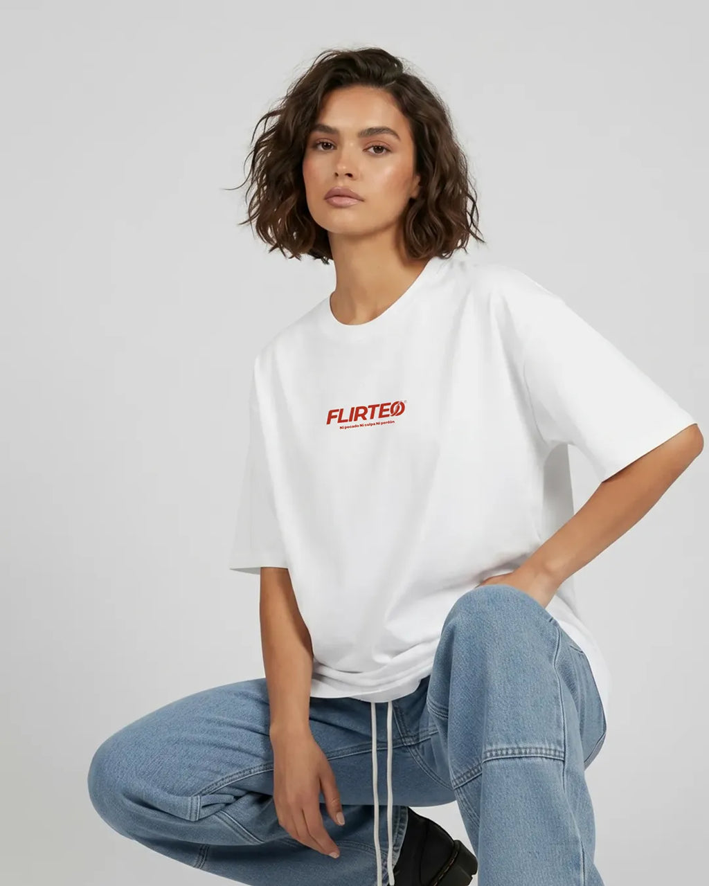 Camiseta oversize FLIRTEO, máxima calidad, 240 gramos