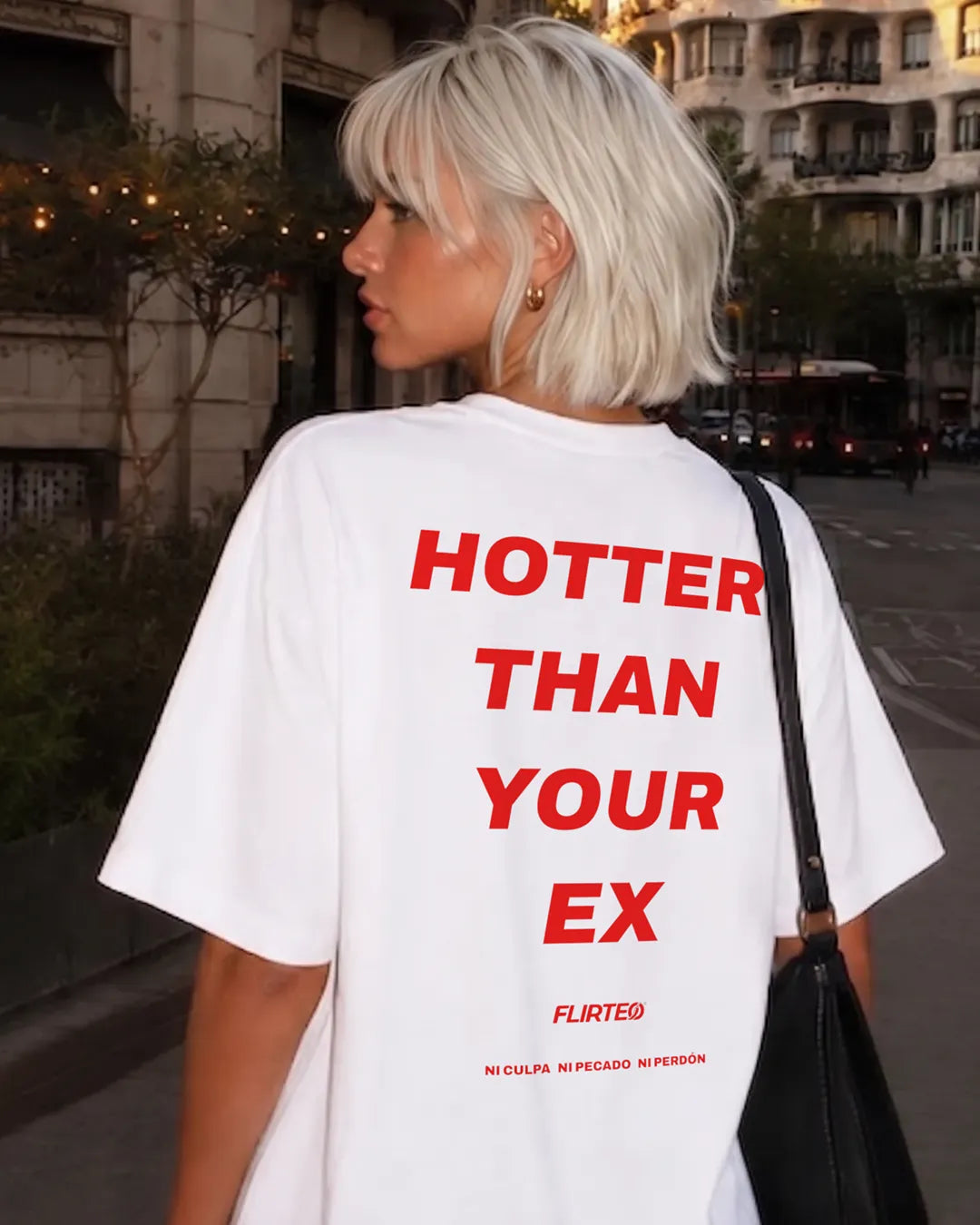 Camiseta oversize 240 gr FLIRTEO HOTTER THAN YOUR EX