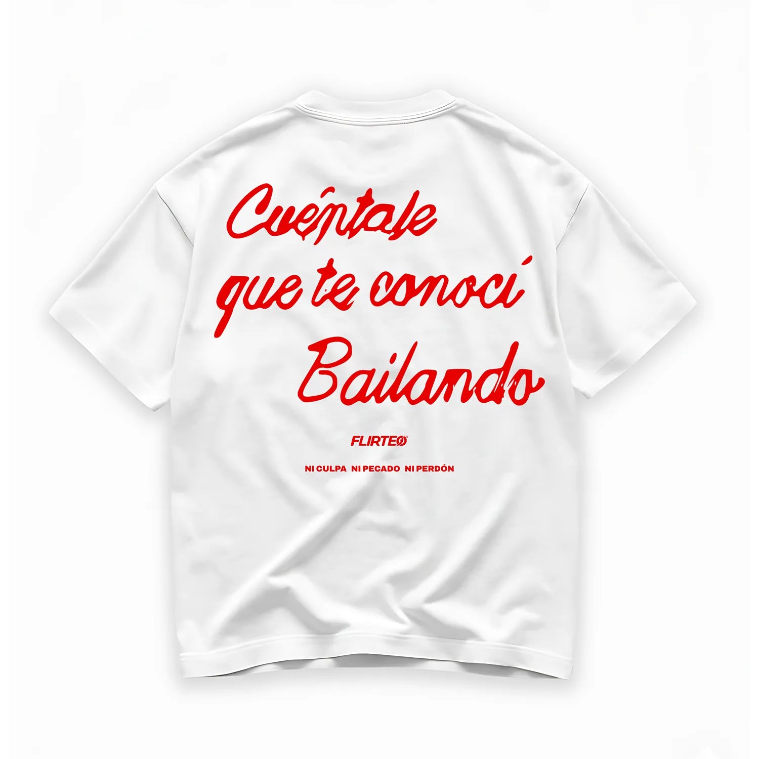 Camiseta oversize 240 gr de FLIRTEO Cuéntale Te conocí Bailando