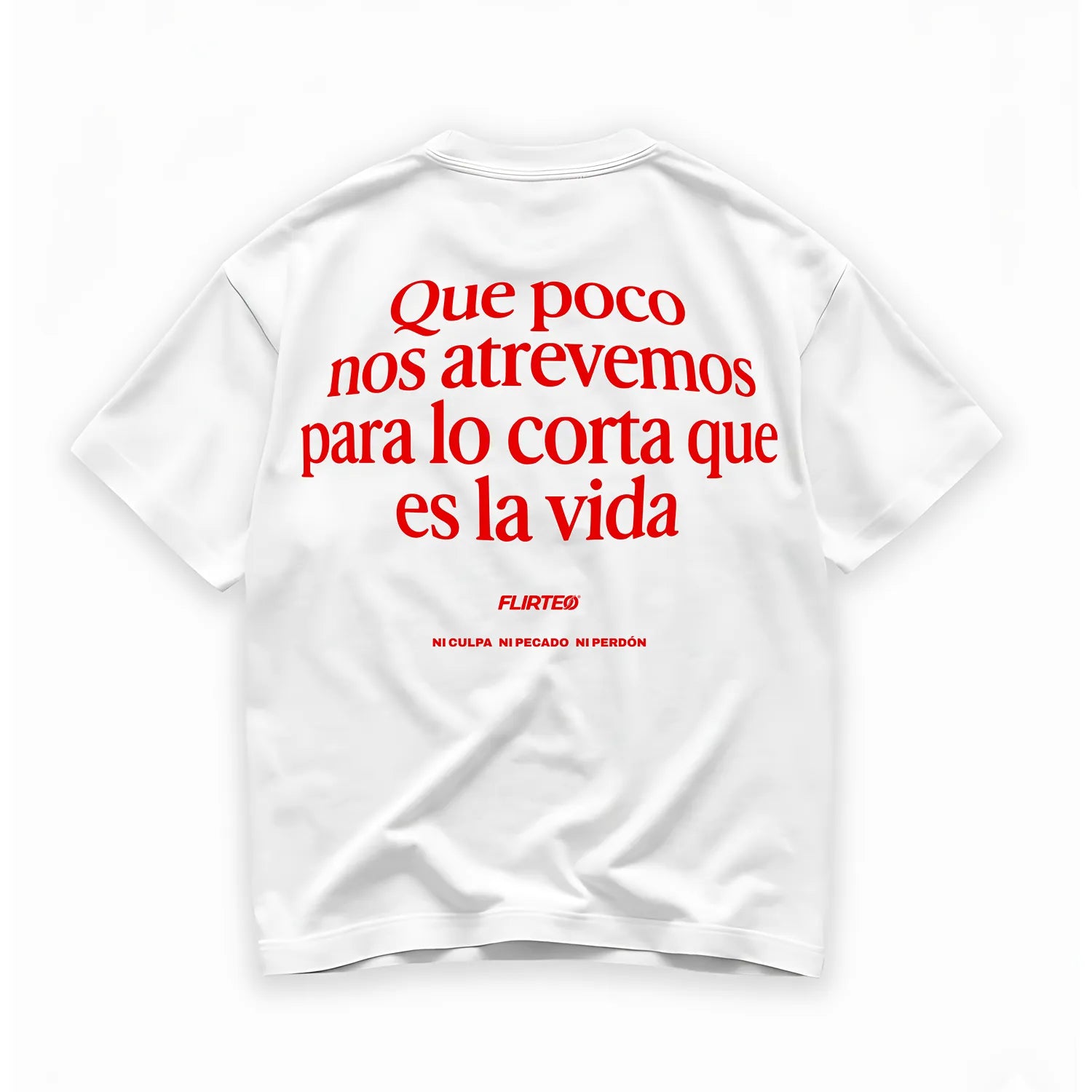 Camiseta oversize que poco nos atrevemos para lo corta que es la vida de FLIRTEO 240 gramos