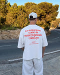 Camiseta oversize 240 gr LAS TENTACIONES COMO TU MERECEN PECADOS COMO YO de FLIRTEO