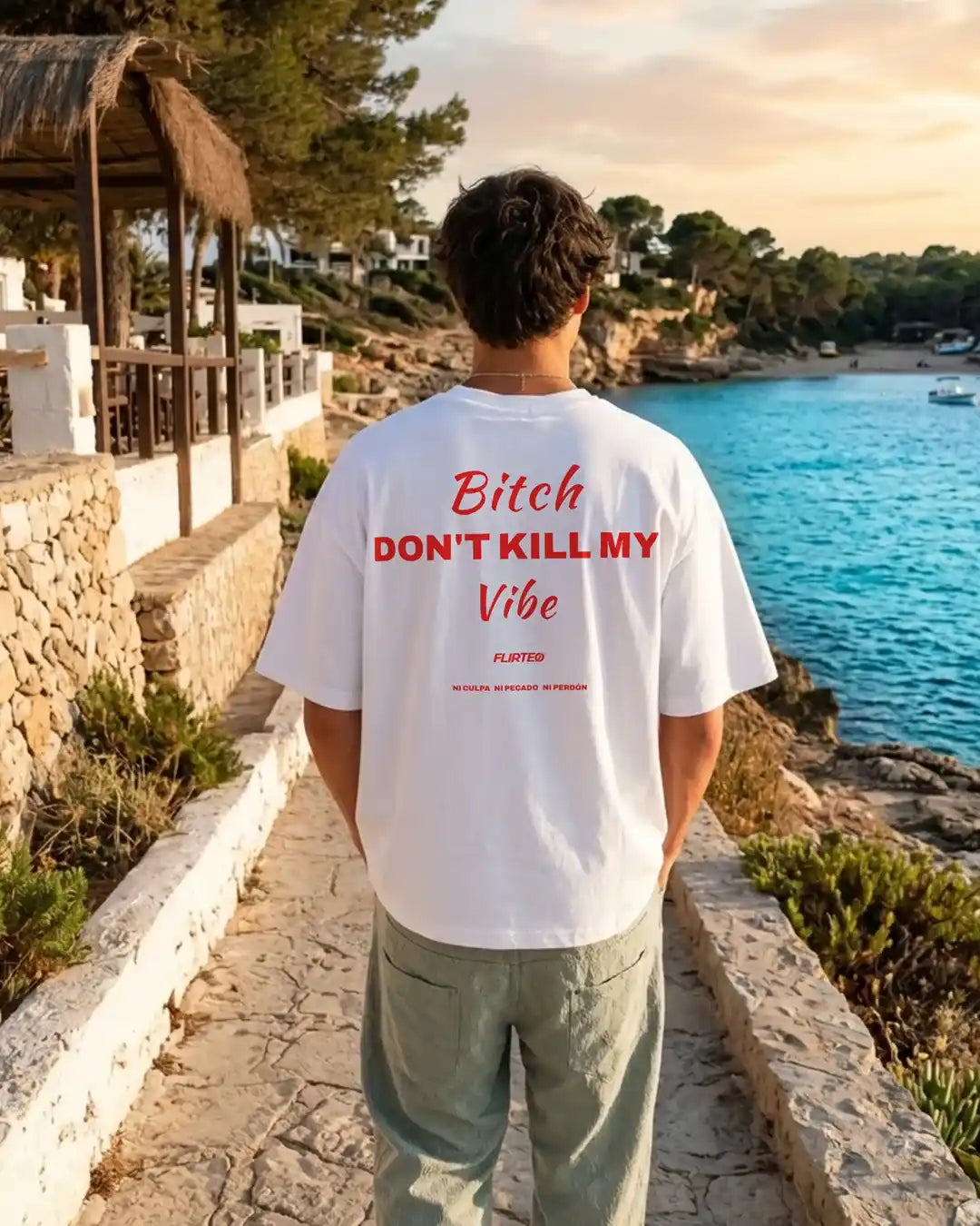 Camiseta Oversize Dont Kill My Vibe de FLIRTEO 240 gr