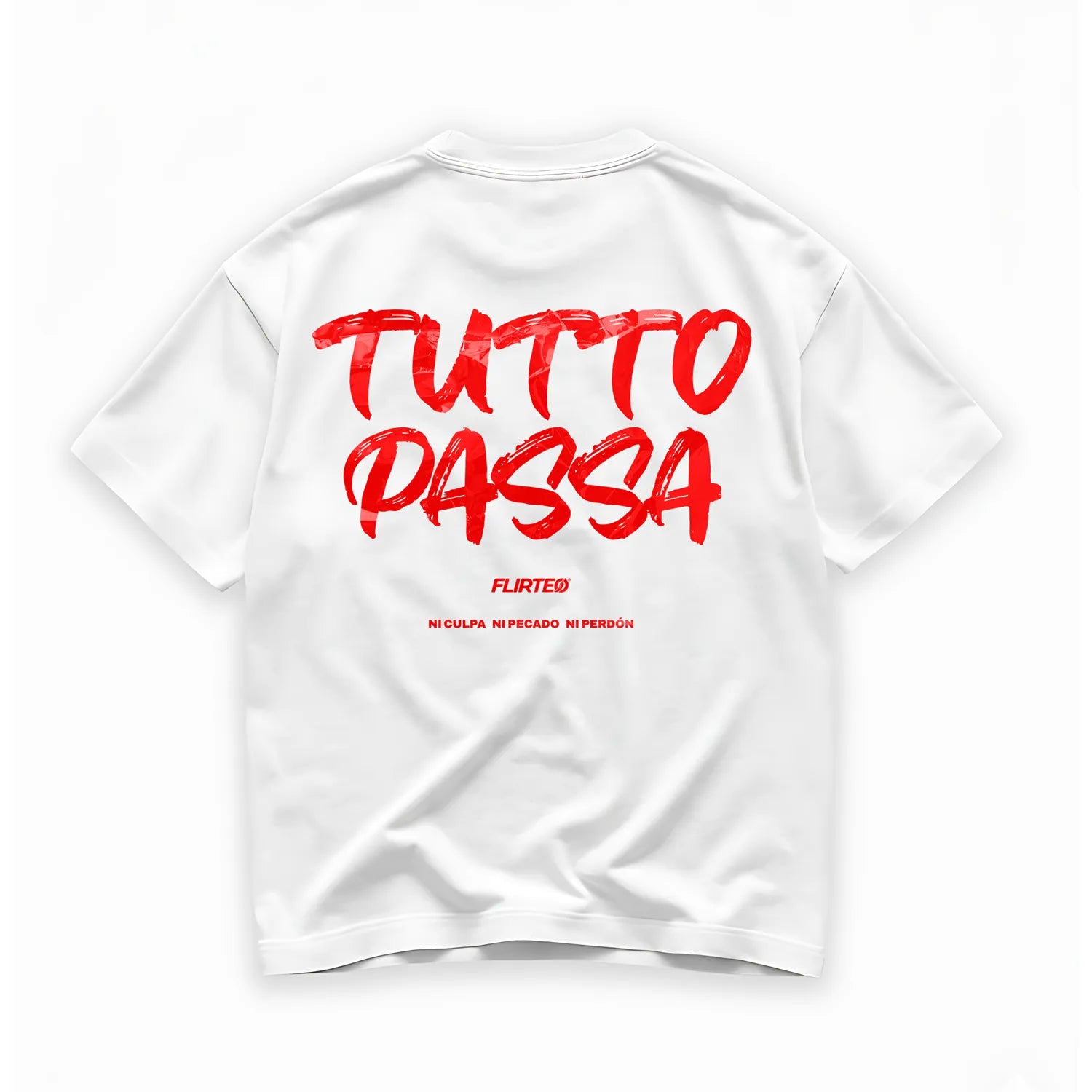 Camiseta oversize TUTTO PASSA de FLIRTEO, máxima calidad, 240 gramos