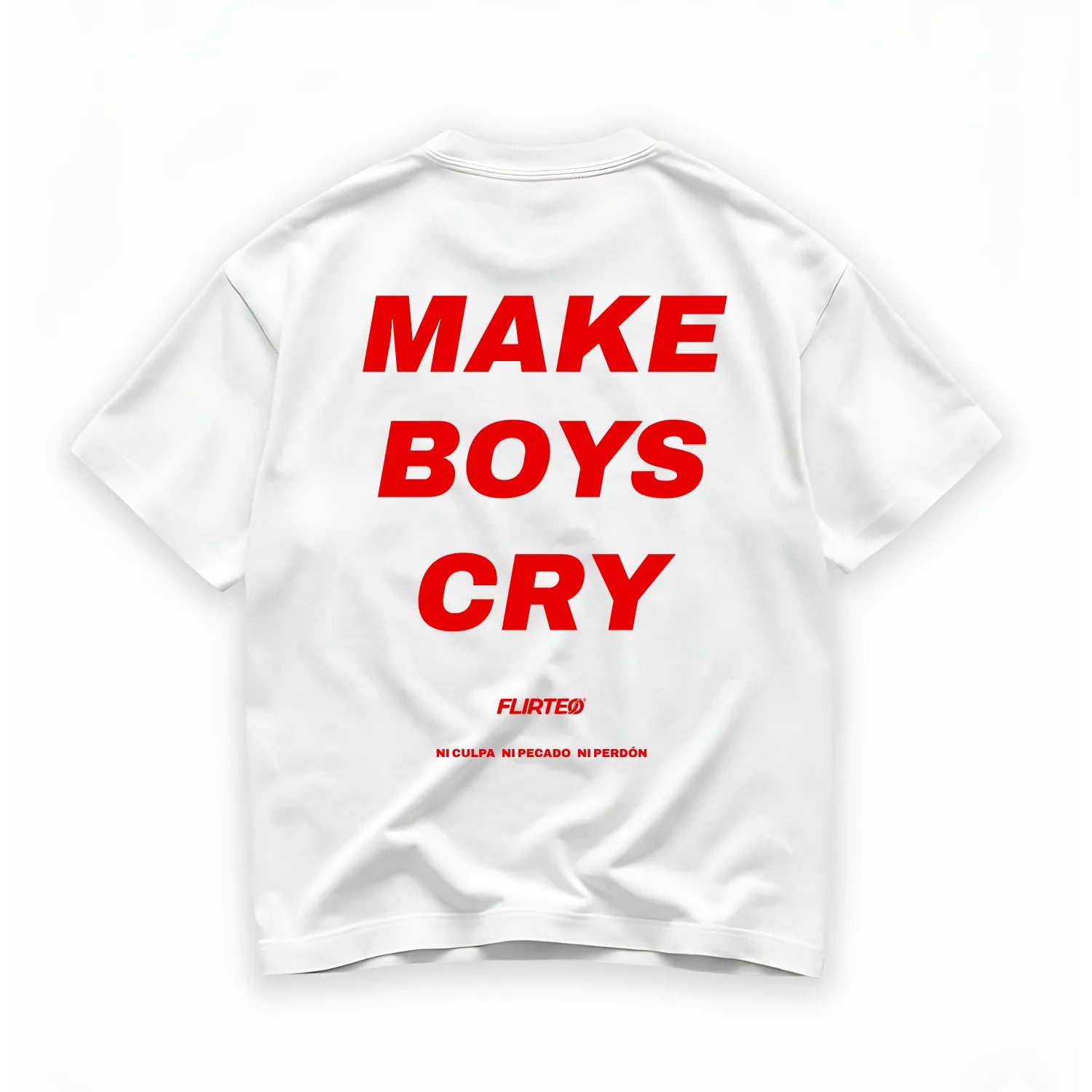 Camiseta oversize MAKE BOYS CRY de FLIRTEO en algodón 240gr 