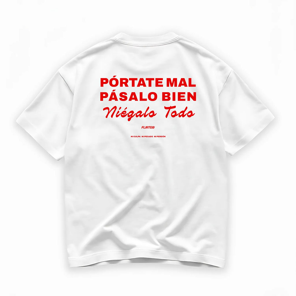 Camiseta oversize NIÉGALO TODO de FLIRTEO en algodón 240gr