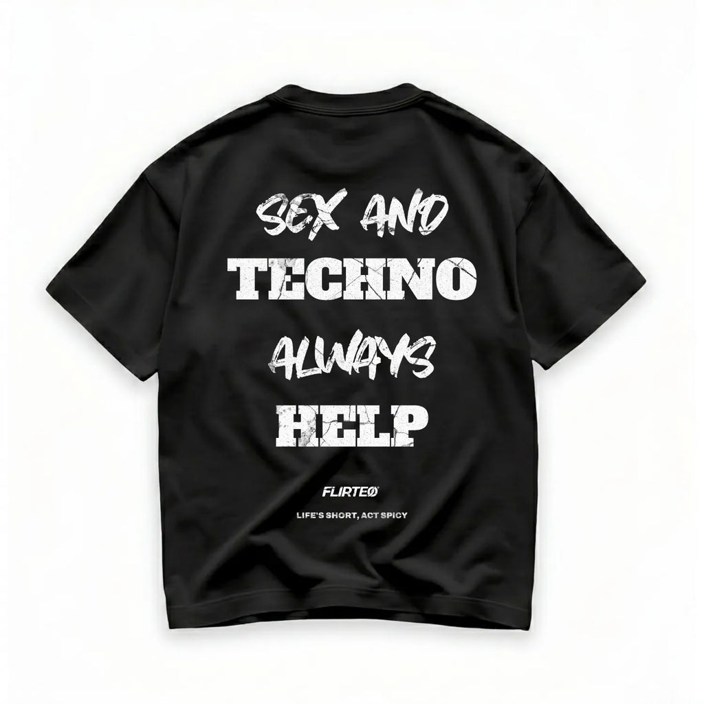 camiseta_Oversize_BLACK_SEX_AND_TECHNO_en_flirteo