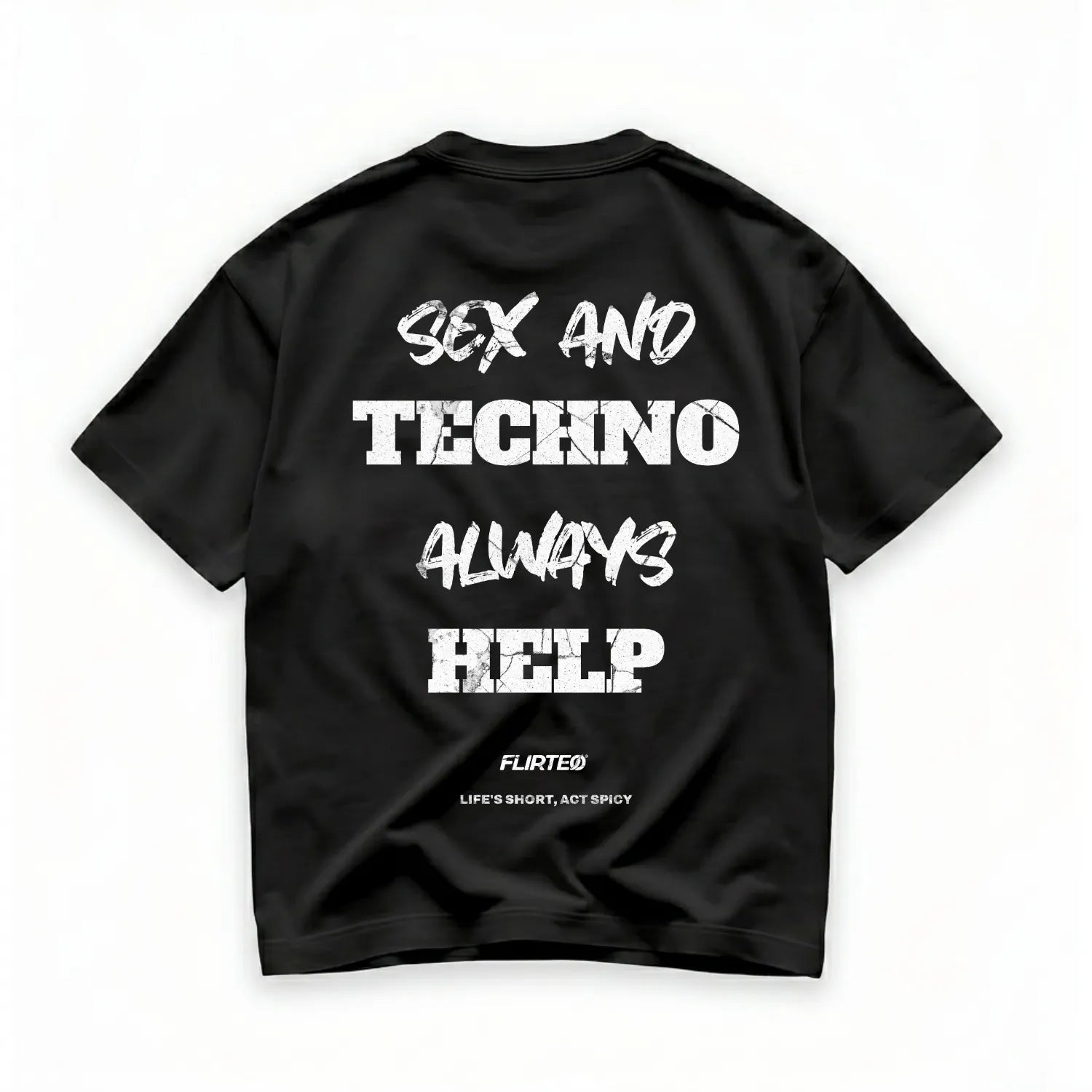 camiseta_Oversize_BLACK_SEX_AND_TECHNO_en_flirteo